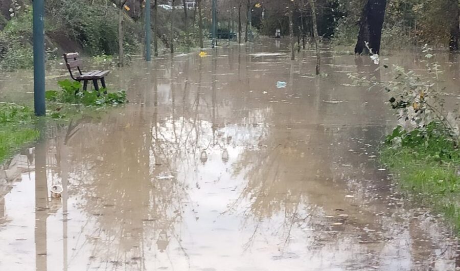 Υπερχείλισε ο Πηνειός – Διαφορετική εικόνα για τους Λαρισαίους περιπατητές
