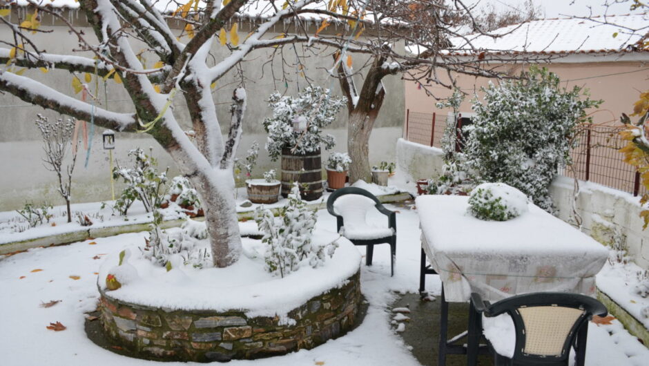 Στο έλεος του Διομήδη η επαρχία Φαρσάλων – Χιόνια στα ορεινά του νομού