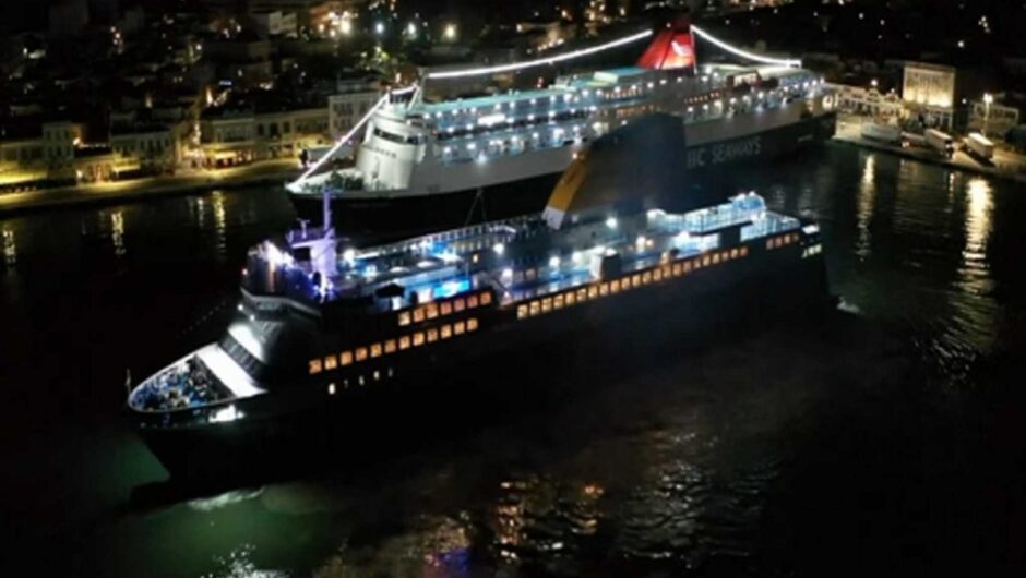 Χίος: Μανούβρες πλοίων στο λιμάνι κόβουν την ανάσα