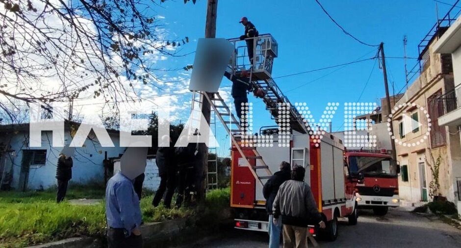 Πύργος: Πήγε να αλλάξει λάμπα και έμεινε κρεμασμένος σε κολώνα της ΔΕΗ
