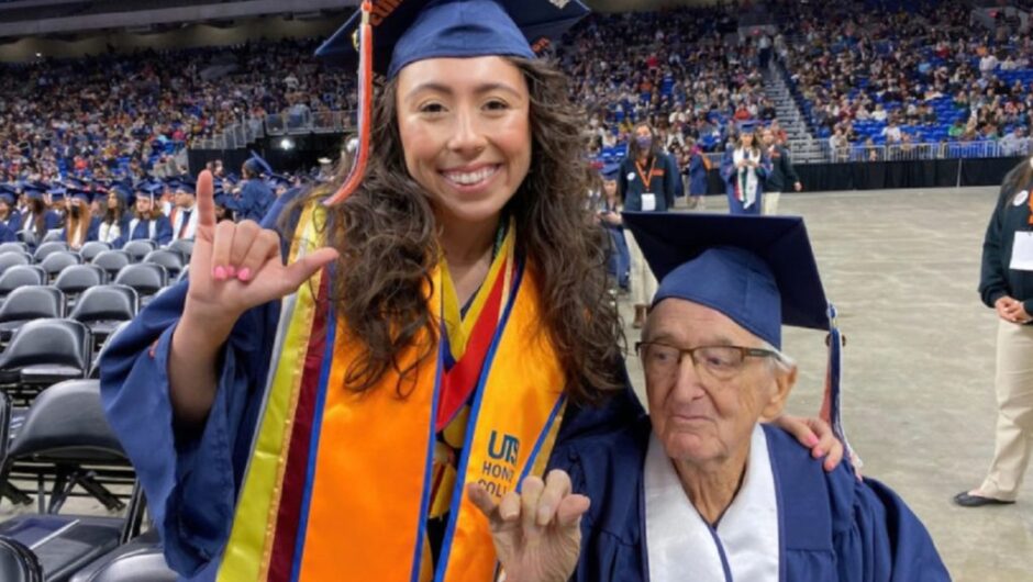 Παππούς και εγγονή τελείωσαν μαζί το πανεπιστήμιο και πήραν το πτυχίο