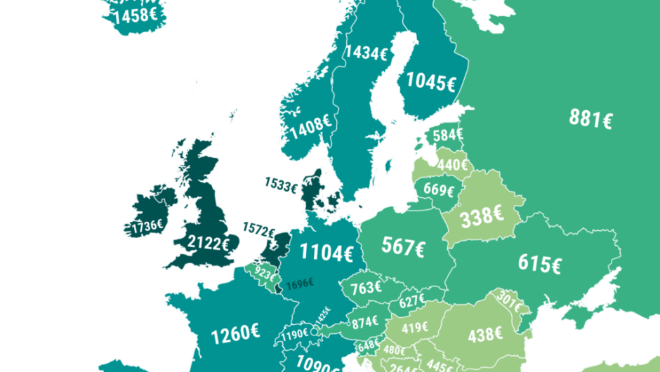 Χάρτης: Τι ενοίκιο έχει ένα διαμέρισμα ενός δωματίου στο κέντρο των Ευρωπαϊκών πρωτευουσών