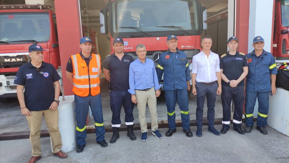 Στη Λάρισα οι πυροσβέστες από τη Βουλγαρία – Υποδοχή στη ΒΙ.ΠΕ. (βίντεο, φωτο)