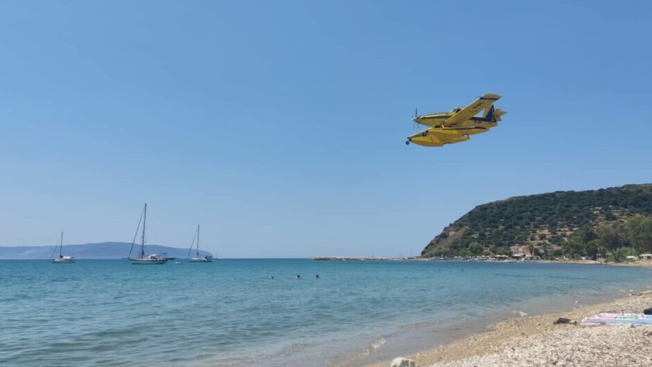 Λαρισαίοι αυτόπτες μάρτυρες εντυπωσιακής επιχείρησης πυροσβεστικών ελικοφόρων (φωτ. & βίντεο)