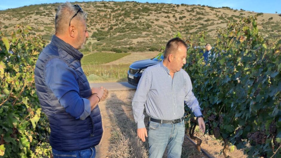 Στο Δαμάσι ξανά ο Κόκκαλης για σεισμόπληκτους και ζημιές σε αμπελοκαλλιέργειες (φωτ.)