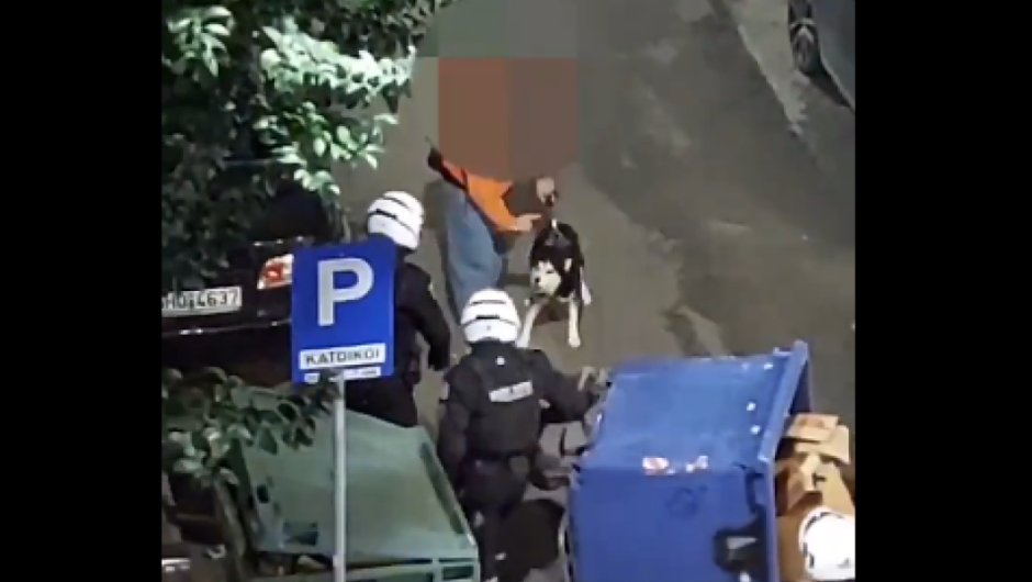 Viral βίντεο / Αστυνομικοί πήγαν να πιάσουν περαστικό και ο σκύλος του απέτρεψε την προσαγωγή