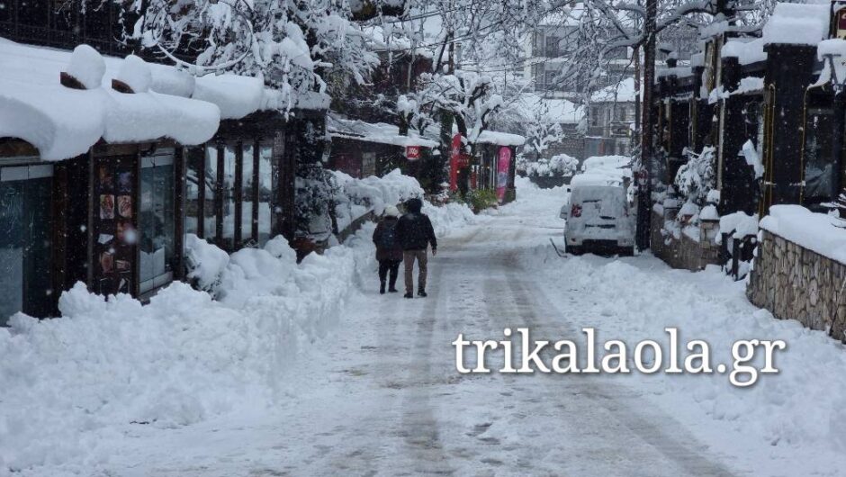 Τρίκαλα: Στους 40 πόντους το χιόνι στην Ελάτη (φωτ. & βίντεο)