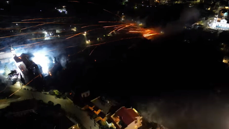 Ρουκετοπόλεμος στη Χίο: Φαντασμαγορικός για ακόμα μία χρονιά