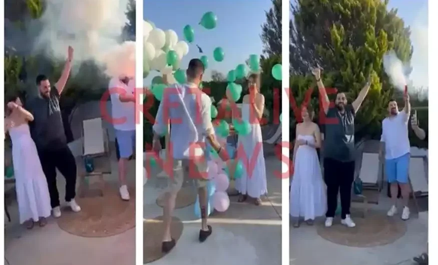 «Πράσινη» φάρσα σε πάρτι αποκάλυψης φύλου μωρού: ΠΑΣΟΚ, καπνογόνα και το «Καλημέρα ήλιε» έκλεψαν την παράσταση