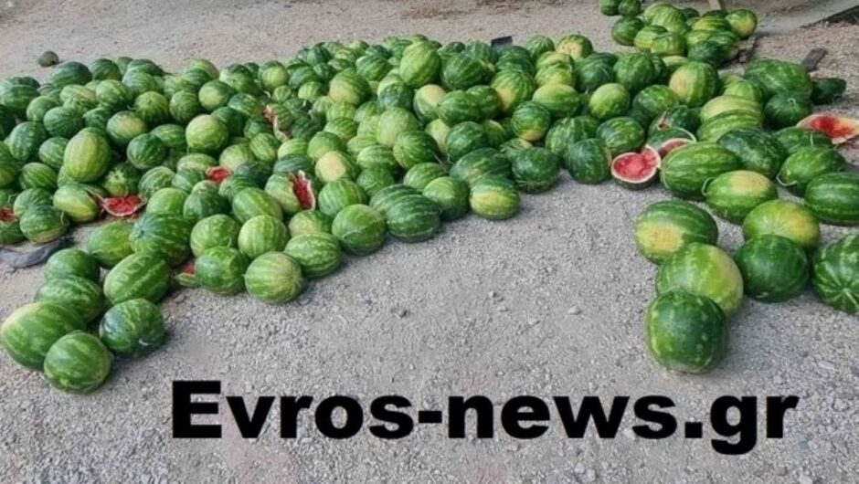 Αλεξανδρούπολη: Έκλεψε φορτηγό με καρπούζια και τα πέταξε στο δρόμο για να… “φορτώσει” μετανάστες