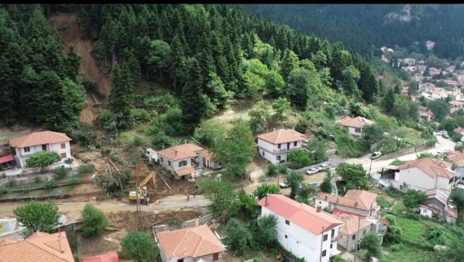 Εικόνες-σοκ στην Ελάτη: Το βουνό κατάπιε φράγμα και μέρος του χωριού