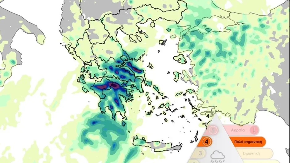 Κακοκαιρία Elias: Έντονα φαινόμενα στα ανατολικά και νότια – Οι 12 νομοί με τις ισχυρότερες βροχοπτώσεις