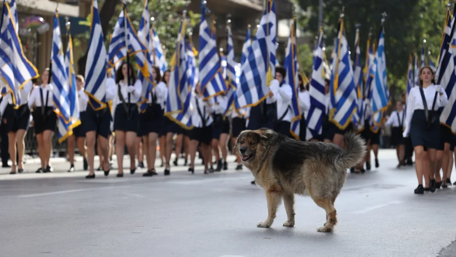 Η μαθητική παρέλαση στη Θεσσαλονίκη