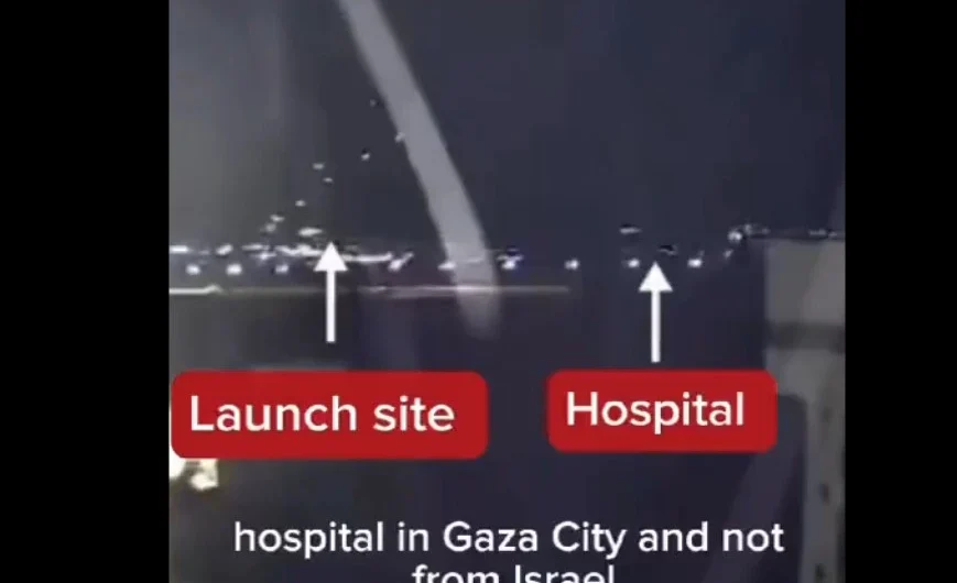 Μέση Ανατολή / Iσραηλινό κανάλι μετέδωσε βίντεο που φέρεται να δείχνει τον βομβαρδισμό του νοσοκομείου από την πλευρά της Γάζας