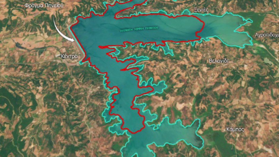 Κώστας Λαγουβάρδος / Η έκταση της τεχνητής λίμνης του Πηνειού σήμερα είναι 35–40% μικρότερη σε σχέση με το 2010