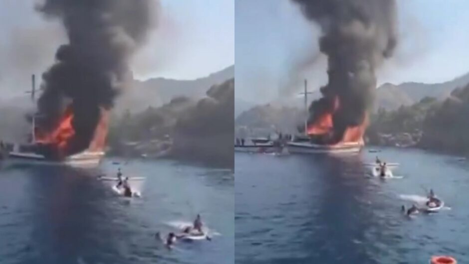 Τουρκία: Τουριστικό σκάφος στον Μαρμαρά έπιασε φωτιά και βυθίστηκε – Επέβαιναν 110 άτομα – 7 οι τραυματίες