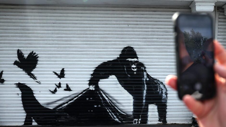 Μπάνκσι  / «Ξαναχτύπησε» με γορίλα που απελευθερώνει πουλιά 