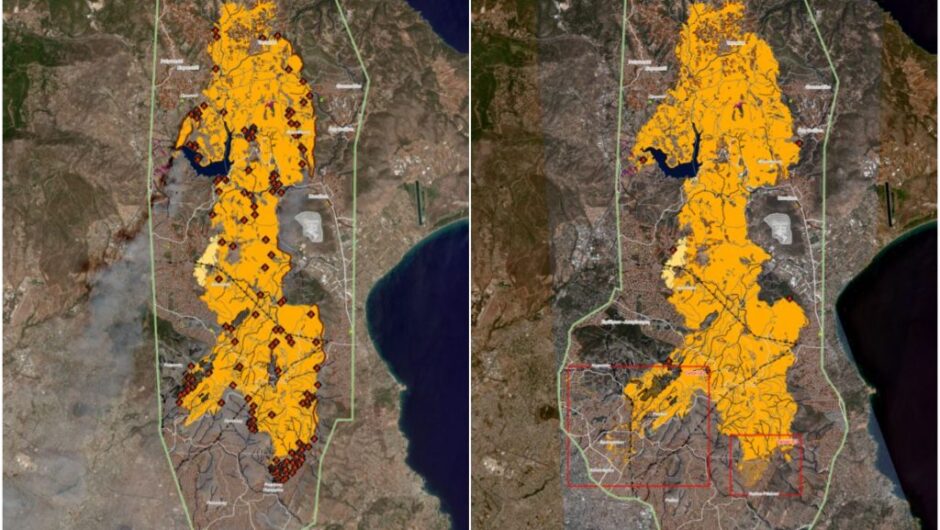 Φωτιά στην Αττική: Στάχτη πάνω από 100.000 στρέμματα – Τα νέα δεδομένα από το Copernicus