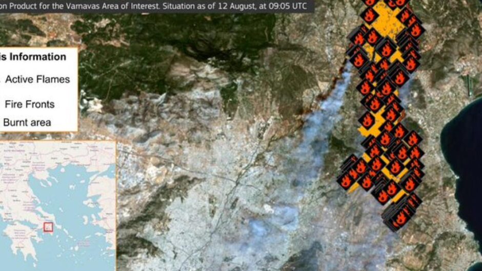 Φωτιά στην Αττική / Στάχτη έγιναν 85.000 στρέμματα – Εικόνα από το δορυφόρο του Copernicus