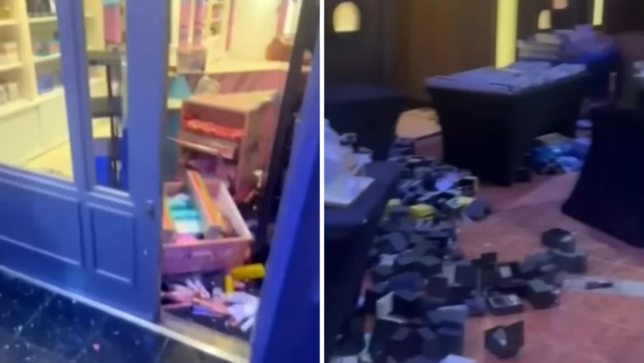 Τρομακτικό βίντεο μέσα από κρουαζιερόπλοιο την ώρα που παίρνει απότομα κλίση λόγω κακοκαιρίας