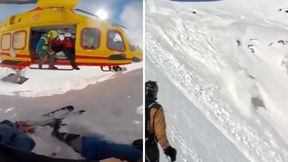 Γερμανός σκιέρ σώθηκε από χιονοστιβάδα στην Ιταλία – Η συγκλονιστική στιγμή σε βίντεο