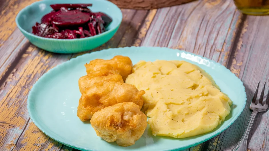 Τηγανητός μπακαλιάρος με σκορδαλιά