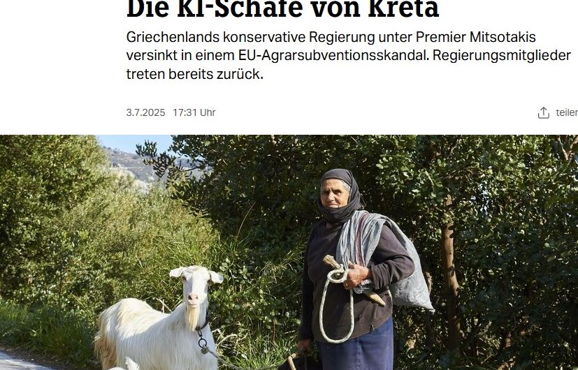 «Το ΑΙ πρόβατο της Κρήτης» – Η γερμανική TAZ γράφει για το σκάνδαλο ΟΠΕΚΕΠΕ