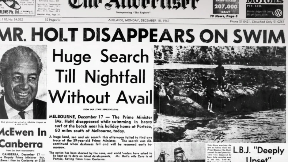 Σαν σήμερα 17 Δεκεμβρίου: Η μυστηριώδης εξαφάνιση του πρωθυπουργού της Αυστραλίας