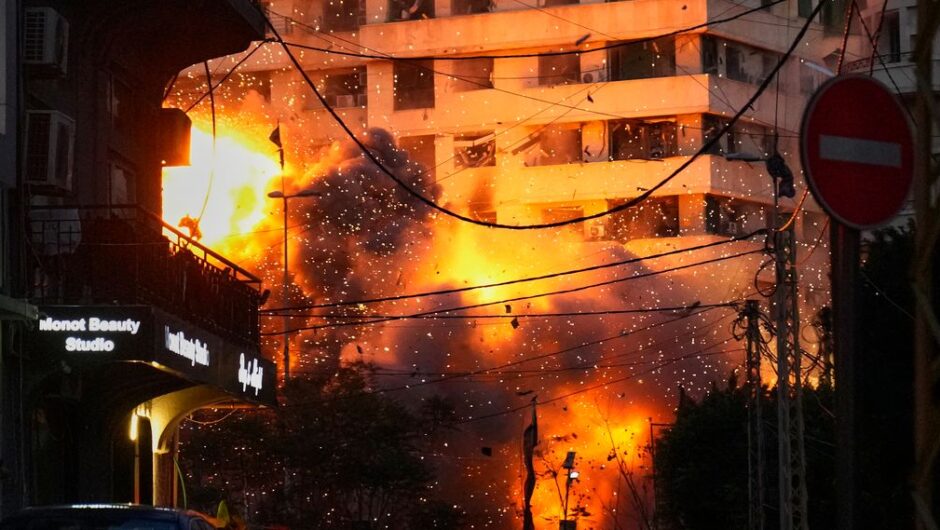 Η στιγμή του ισραηλινού βομβαρδισμού στη Βηρυτό